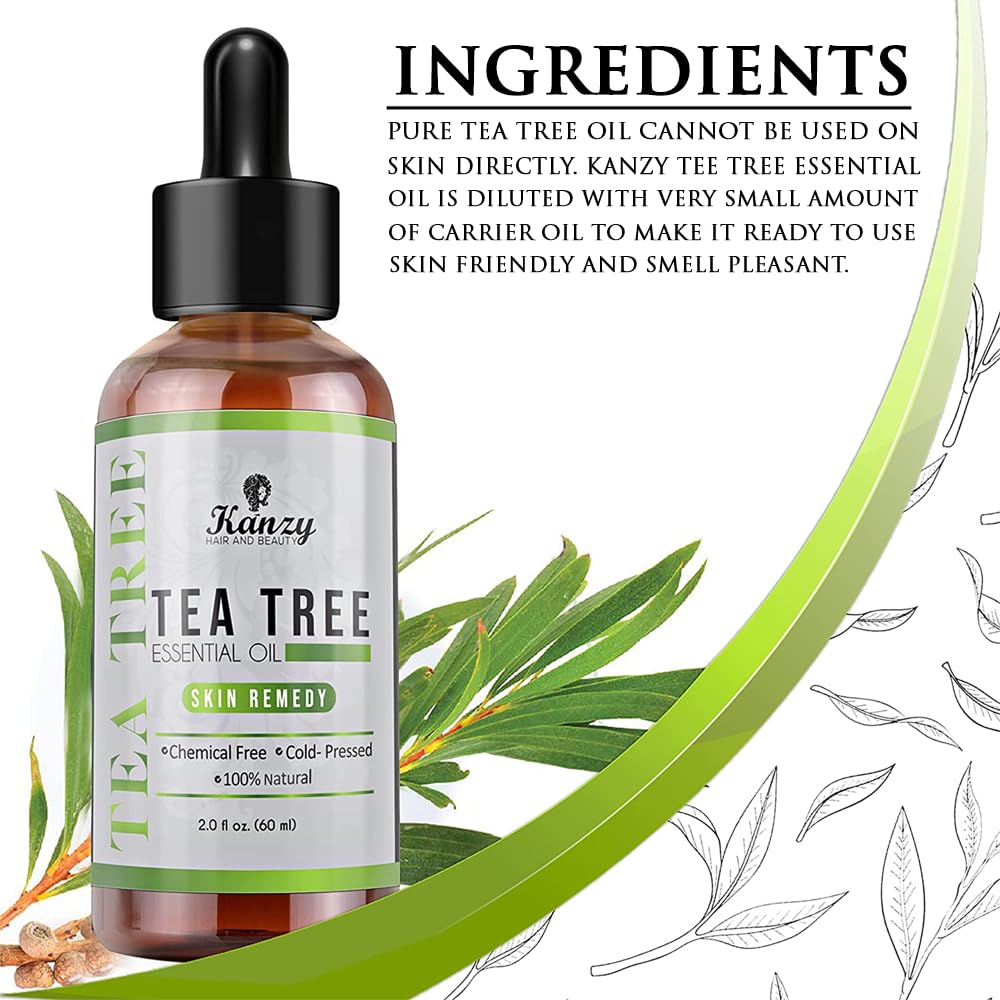 Kanzy Tea Tree Oil Treatment for Hair, Face & Nails Essential Oil 60ml