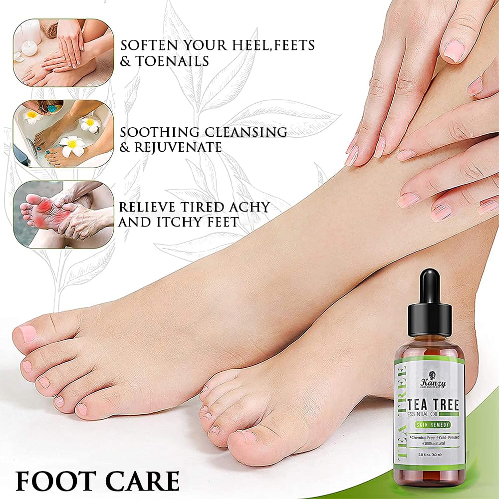 Kanzy Tea Tree Oil Treatment for Hair, Face & Nails Essential Oil 60ml