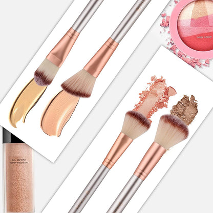 Valentine's day Gift Make up Brushes 18Pcs Professional Makeup Brush Set with PU Leather Bag Beige