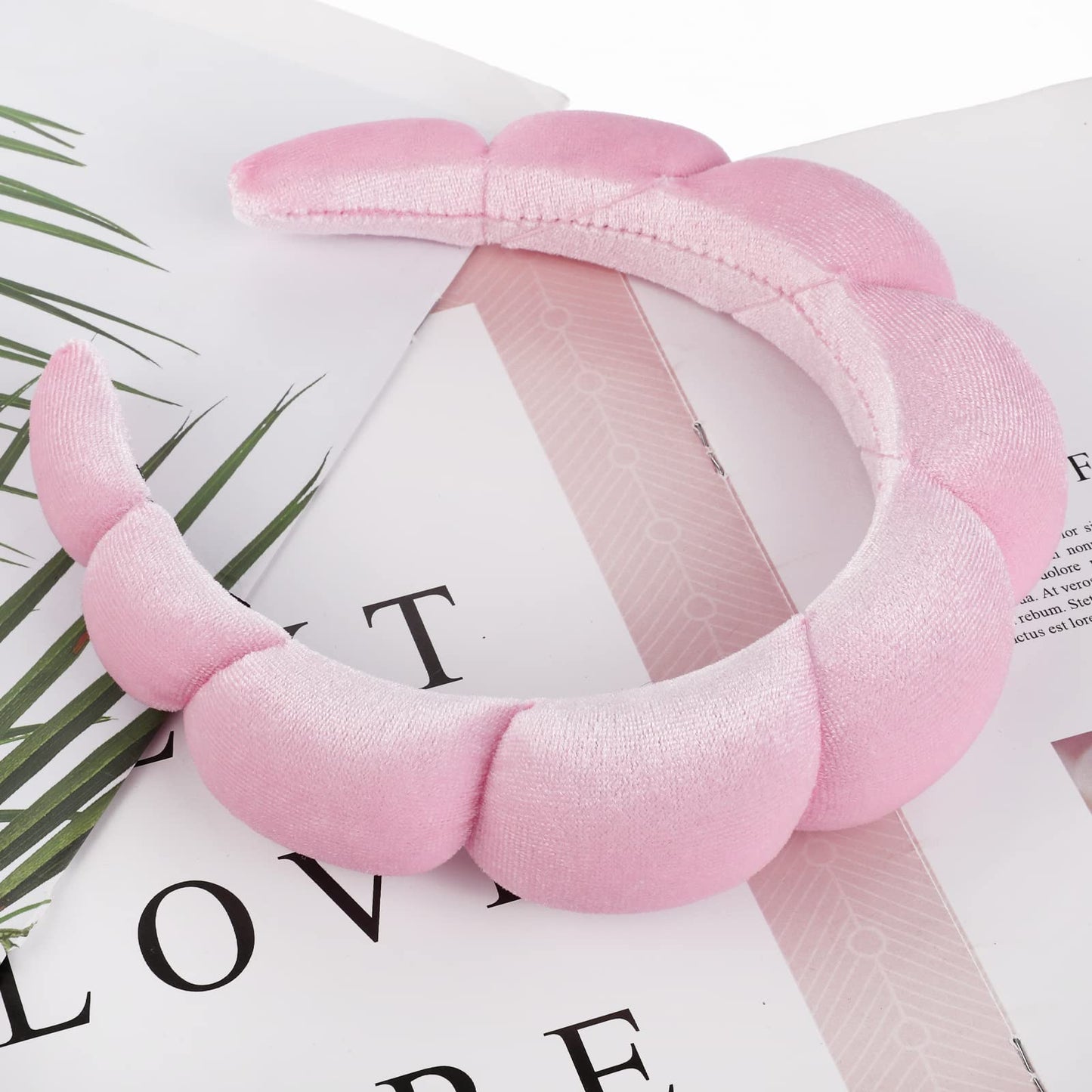 WLLHYF Spa Headband Sponge Terry Towel Cloth Fabric Headband Puffy Fashion