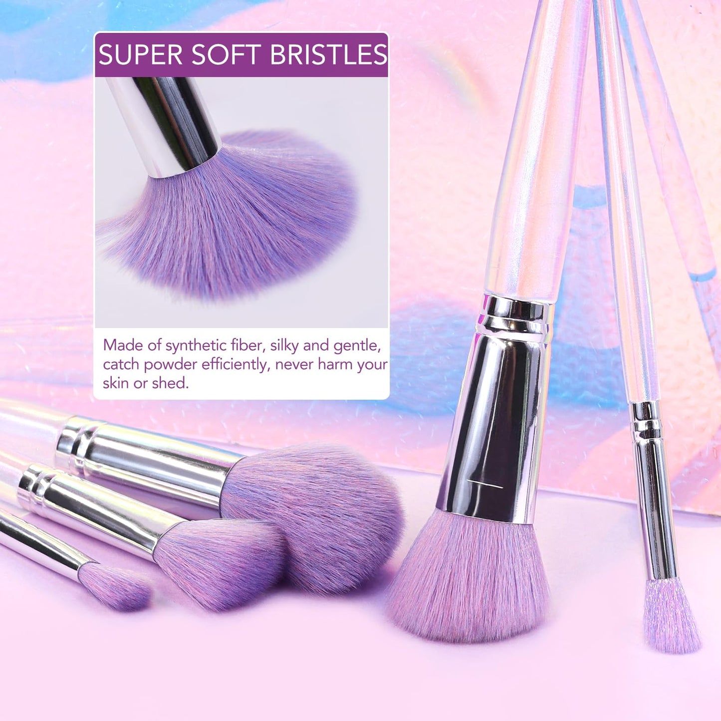 Valentine's Day Gift Travel Silicone Makeup Brush Bag, 12 Pcs Makeup Brush Set,Pink Makeup Brush Holder