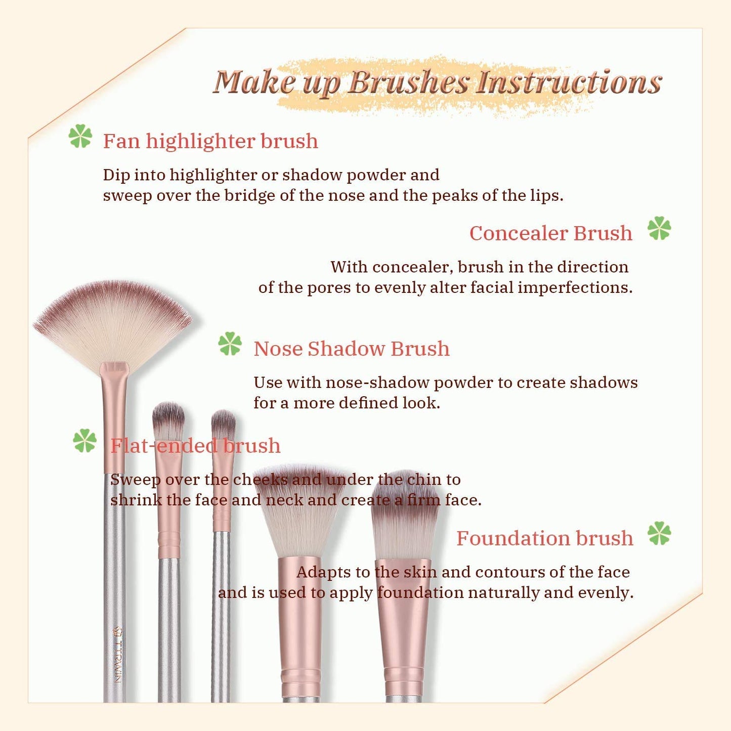 Valentine's day Gift Make up Brushes 18Pcs Professional Makeup Brush Set with PU Leather Bag Beige